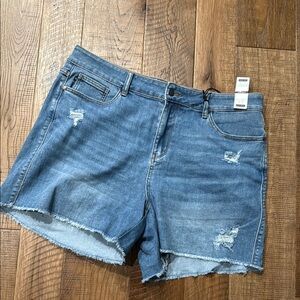 Judy Blue Distressed Jean Shorts Blue